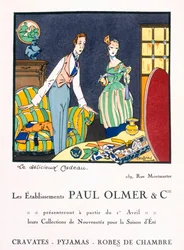 Anuncio para la colección de verano de Paul Olmer, c.1920s